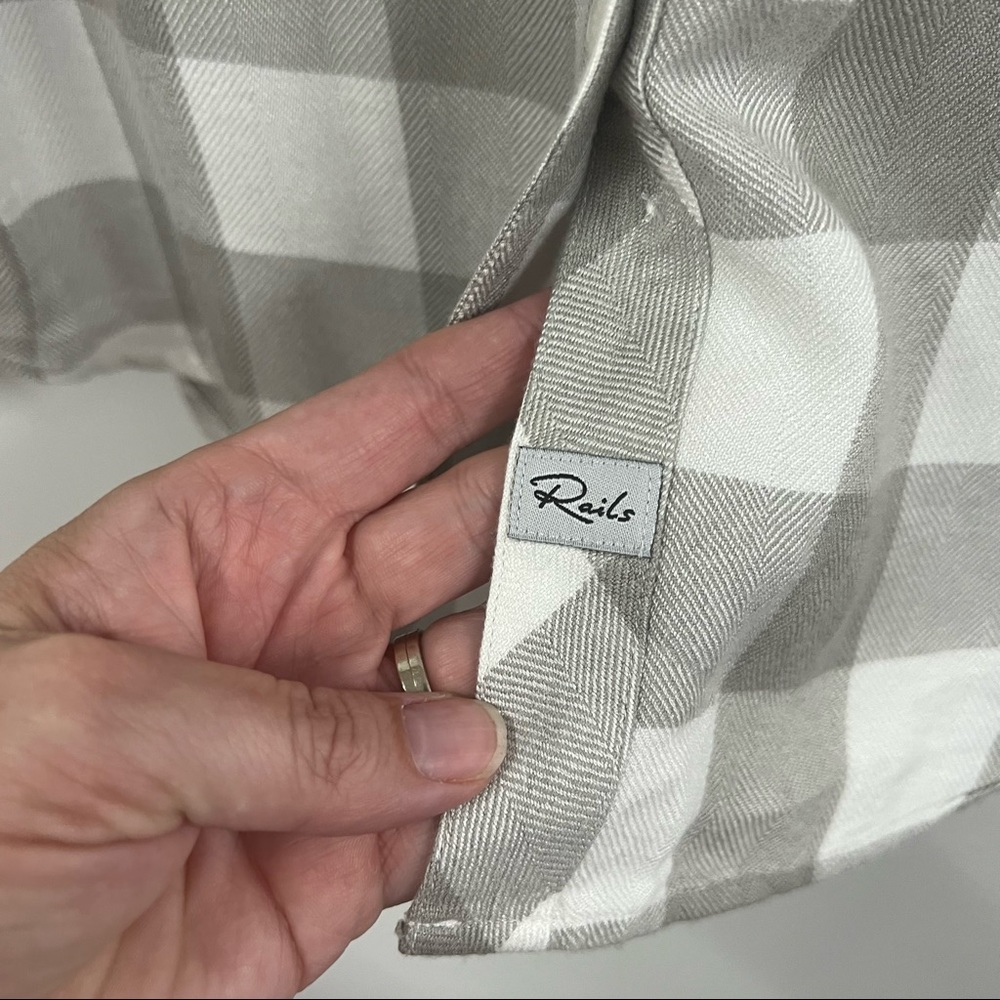 Rails Hunter Sage/White Check Button Front Shirt - image 5